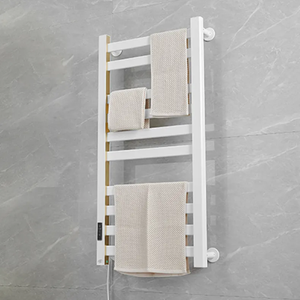 Sèche-serviettes électrique en acier inoxydable pour salle de bain avec minuterie intégrée, radiateur chauffant pour serviettes - Product Image 3