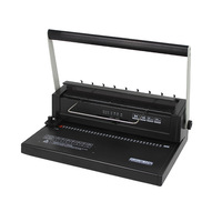Machine à relier à double spirale W12M pour anneaux métalliques, 34 trous, format A4, pour albums, dossiers de bureau, menus et documents d'appel d'offres
