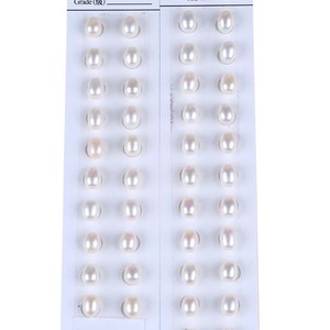 6 millimetri di Buona qualità <span class=keywords><strong>a</strong></span> forma di <span class=keywords><strong>goccia</strong></span> d'acqua dolce della perla per il processo orecchino - Product Image 1
