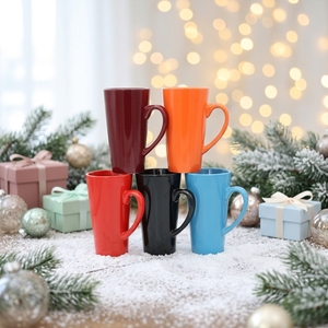 Tazze in Ceramica Personalizzate da 16oz, Grande Capacità, Forma Conica, Stampa Personalizzata, Smaltate, Adatte per Lavastoviglie e Microonde - Product Image 1