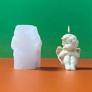 Moule <span class=keywords><strong>en</strong></span> silicone pour bougie aromatique <span class=keywords><strong>en</strong></span> forme de colonne romaine avec petit ange 3D, vente chaude - Product Image 5