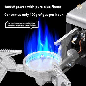 Estufa de Gas Butano Portátil Plegable para Acampar al Aire Libre, Hervir <span class=keywords><strong>Agua</strong></span>, Preparar Té y Cocinar en la Naturaleza - Product Image 4