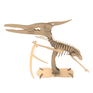 Puzzle de dinosaure ondulé en carton, 3D, modèle de plésisaure pour enfants, DIY bricolage - Product Image 4