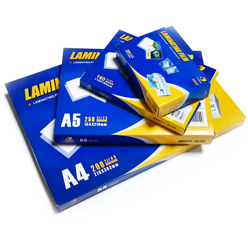 Yidu Film Kantong Laminating Termal Bening Tebal 3 Mil 5 Mil Ukuran Huruf A4 Diskon Besar untuk Gambar