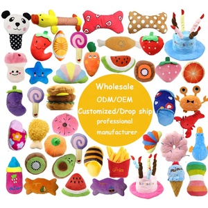 Op maat gemaakte hondenknuffels groothandel dierenwinkel gratis cadeaus kleine middelgrote honden puppy piepspeelgoed luxe kauwaccessoires voor huisdieren - Product Image 1