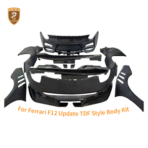 Kit Carrozzeria in Fibra di Carbonio Secco Pre-Preg Stile TDF per <span class=keywords><strong>Ferrari</strong></span> F12: Paraurti Anteriore e Posteriore, Minigonne Laterali, Cofano e Parafanghi - Product Image 6