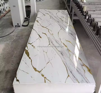 CX 2.8mm PVC Marbre Panneau Imperméable 3D Revêtement Mural Panneau Villa Décoration Murale Ignifuge