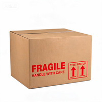 Boîtes d'expédition personnalisées imprimées avec l'indication « Fragile », avec poignée, étanches, en carton ondulé, pour envoi postal