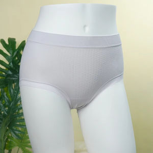 Sous-vêtements en modal 7A, entrejambe en soie de mûrier, haute élasticité, respirant, taille haute, sans couture, fin, uni, culottes hipster pour femmes - Product Image 1