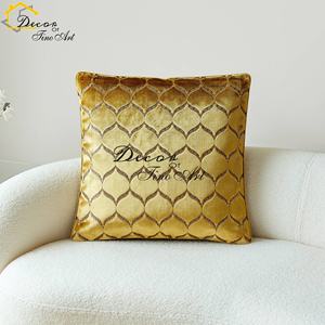 Spedizione gratuita copricuscini copricuscini in velluto taglio Moorish Design eleganti lussuose copricuscini decorativi in oro grande - Product Image 3