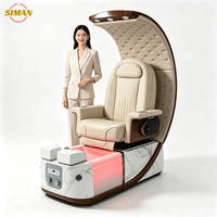 Siman 2026 Nouveau Fauteuil de Pédicure Réglable en Gros, Mobilier de Salon de Manucure avec Massage du Dos, Design de Luxe pour Utilisation en Salon de Manucure