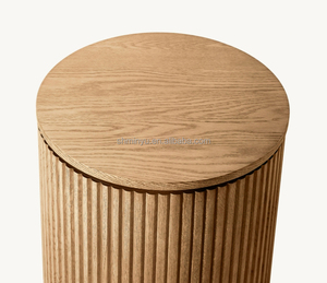Factory Hot Sale American Style Modern Sof Set Furniture Luxury Solid Wooden <strong>Round</strong> <strong>Side</strong> <strong>Table</strong> - Product Image 5