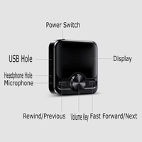 Lecteur MP3 intelligent M9 Music Ai HD avec écran OLED de 1,2 pouce, radio FM, e-book, Bluetooth 4.2, 4 fonctionnalités