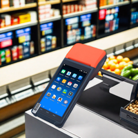 Máquina de sistema de terminal de caja registradora inalámbrica inteligente todo en uno portátil de 5,5 pulgadas