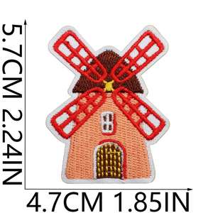 Patchs thermocollants brodés mignons à motifs de fleurs printanières, oiseaux, abeilles, parapluies, papillons, maisons et lapins pour la décoration de vêtements et de sacs - Product Image 3