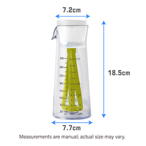 Bouteille Distributrice d'Huile <span class=keywords><strong>en</strong></span> <span class=keywords><strong>Verre</strong></span> 300ml, Agitateur de Vinaigrette, Distributeur d'Huile et de Vinaigre avec Plongeur Émulsifiant et Échelle de Mesure - Product Image 2