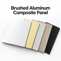 Panneau composite en aluminium brossé sur mesure de 3 mm en cuivre antique pour revêtement de porte de placard