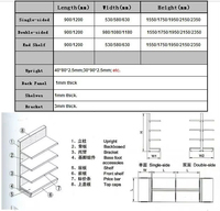Staal Verticale Pegboard Mesh Supermarkt Displayrek Afneembare Haakjes Heavy Duty Retail Organizer voor Snacks en Kleine Artikelen
