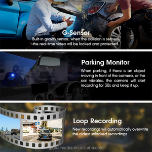 Rétroviseur de voiture de 9.66 pouces standard et de haute qualité OEM avec enregistrement HD 1080P avant et arrière - Product Image 3