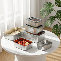 Fabricant de gros en acier inoxydable 304 boîte à lunch de conservation fraîche stockage au congélateur et récipient alimentaire pour un usage quotidien