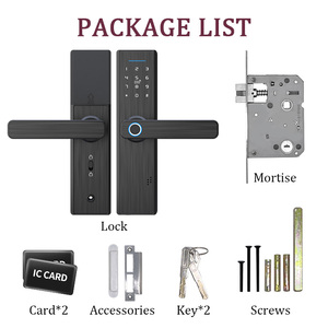 ระบบล็อคประตูอัจฉริยะคุณภาพสูงแบบไร้กุญแจด้วยไบโอเมตริกซ์อิเล็กทรอนิกส์  ปลดล็อคผ่านแอป WeChat และแอป Tuya - Product Image 4