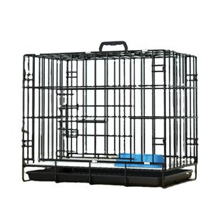 Cómoda caja para perros de raza pequeña, Perrera de Metal <span class=keywords><strong>plegable</strong></span> con caja de patrón sólido, cierre de botón de embalaje, bandeja portátil móvil - Product Image 1