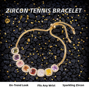 Bracelet de tennis en laiton de haute qualité avec zircon, réglable, tendance, cool, brillant, chaîne à maillons - Product Image 2