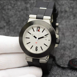 Montre à quartz de luxe pour homme, style GMT, cadran en aluminium de 40 mm, bracelet en caoutchouc, montre-bracelet sportive décontractée avec boîte cadeau - Product Image 1