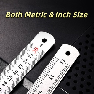 Fabrieksdirect verkoop roestvrijstalen liniaal 30cm 60cm 1m zowel metrisch als inch maat voor meten & tekenen - Product Image 6