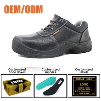 Zapatos de Seguridad Industriales de Cuero para Hombre TIGER MASTER, con Puntera de Acero Ancha, Resistentes a Pinchazos, Antiestáticos, con Suela de PU Antideslizante y Resistente al Aceite