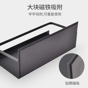 Fridge Organizer Magnetic Refrigerator Rack Rectangle Single Layer Hanging Kitchen Storage Shelf For Spice Jars And Condiments - Product Image 5