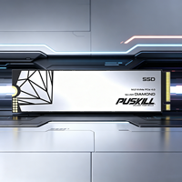 PUSKILL M.2 NVMe PCIe 4.0 SSD 1TB Silver Diamond Internal Solid State Drive untuk Desktop Gaming Laptop