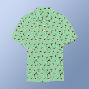 Col montant imprimé par sublimation pour hommes OEM de haute qualité pour T-shirts polo Vêtements de golf en jersey de polyester - Product Image 5