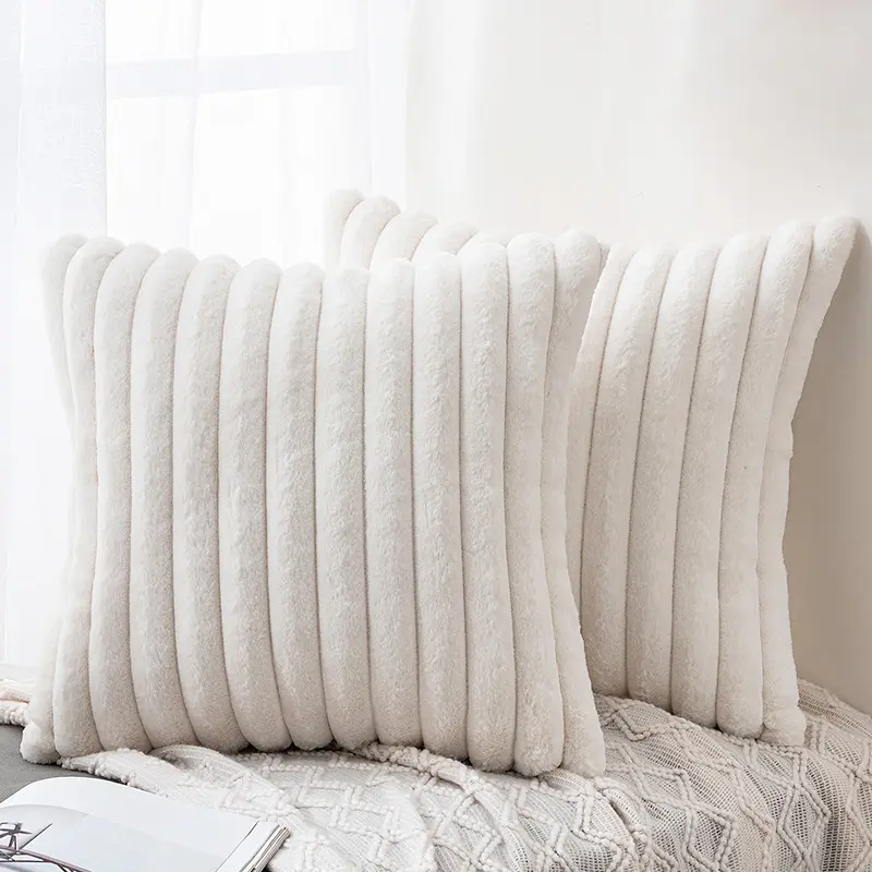 Manufactory Custom Faux Fur Throw Pillow Cover Fluffy Soft Decorative Home Sofa Soft Cushion Cover 45*45 Pillow Case Cushion