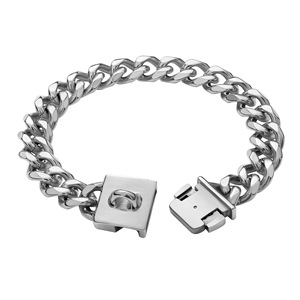 ปลอกคอสุนัขสแตนเลสสตีลสีทองแบบหรูหรา ขนาด 23 มม. ป้องกันการกัด แบบ Cuban Link พร้อมสายคล้องและกระดิ่งเล็ก สำหรับสุนัขขนาดเล็ก กลาง และใหญ่ - Product Image 4
