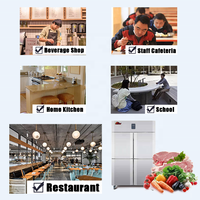 Congélateur vertical pour restaurant, réfrigérateur à double porte, congélateur, frigorifero, frigo, réfrigérateurs commerciaux