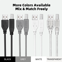 Câble d'extension d'imprimante de 1,5 m, USB 2.0, mâle A vers mâle B, câble de connexion pour ordinateur, PC, ordinateur portable