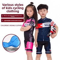 Setelan Bersepeda Anak Unisex Anti Keringat untuk Luar Ruangan, Lengan Pendek, untuk Sepeda Keseimbangan, Olahraga Musim Panas, Skuter, dan Sepatu Roda