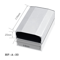 Boîtier de projet en aluminium, armoire d'amplificateur, boîtier électronique extrudé, boîtier de circuit imprimé, petit dissipateur thermique en aluminium pour projet