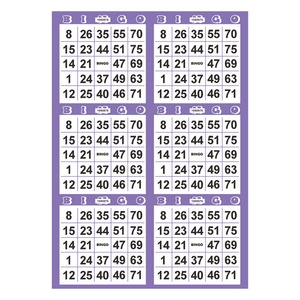 Full Color New Design 10 <b>Sheets</b> 75-ball Winner Rates Editable Ticket Paper Card Custom Game Bingo - Product Image 6