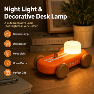 Lampe de Chevet LED en Bois pour Voiture, Vente en Gros, RVB Changeant de Couleur, Intensité Réglable, Rechargeable par USB, Effet Respiration, Cadeau pour Chambre d'Enfant, Logo Personnalisé - Product Image 5