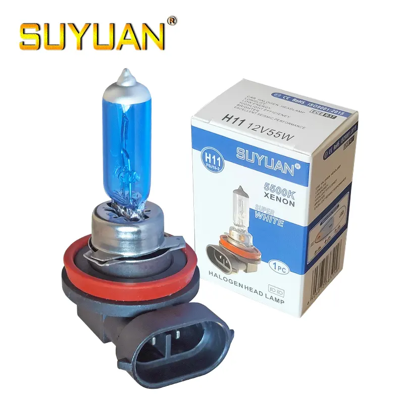 High Quality H11 12V 55W Auto Halogen Bulb with Super White Color