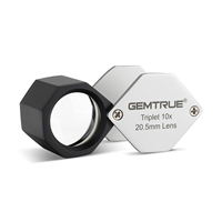 GemTrue 10x Triplet Diamond Loupe 20.5mm High Precision Jewelry Magnifier