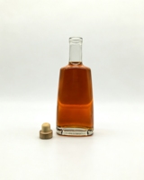 Bouteilles de Cognac en Verre Transparent de Qualité Supérieure, Élégantes, 700ml 750ml, Personnalisables, Forme Trapézoïdale Carrée, pour Spiritueux Artisanaux – Vente en Gros