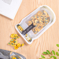 Sacs de conservation alimentaire transparents réutilisables avec fermeture éclair, en plastique alimentaire personnalisé, pour bocaux Mason, pour congélation