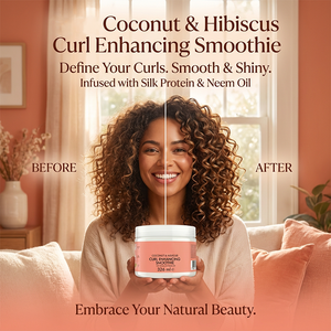 Crème Coiffante Hydratante et Réparatrice pour Cheveux Bouclés à l'Huile de Coco et aux Extraits Végétaux, Protection Thermique - Product Image 4