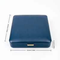 Boîte de rangement pour bijoux en cuir PU de luxe, doublure en velours doux, garde les bagues, colliers et boucles d'oreilles bien organisés et protégés pour une utilisation quotidienne