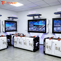 Simulateur de tir d'arcade commercial en métal et plastique, machine de jeux à monnayeur avec WiFi/écran 65 pouces, 4 jeux en anglais TT Play