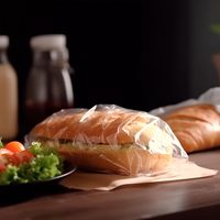 Sacs à sandwich à languettes faciles à ouvrir en Offre Spéciale de qualité alimentaire personnalisés sac à sandwich compostable réutilisable en plastique pour pain grillé