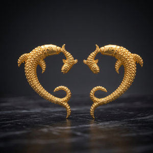 Pendientes Colgantes Étnicos Hechos a Mano con Aleación de Metales Preciosos, Chapados en Oro y con Piedras Preciosas - Product Image 3